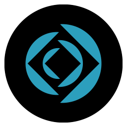 A blue and black logo
Description automatically generated